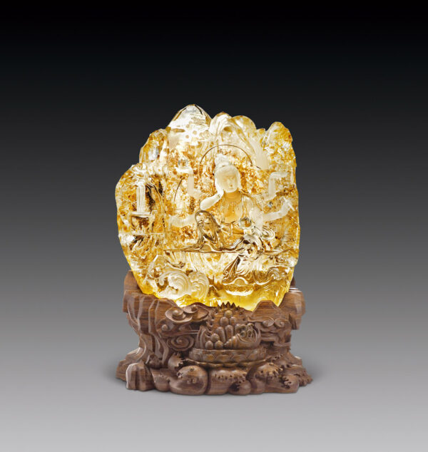 水晶《六臂如意轮观音》