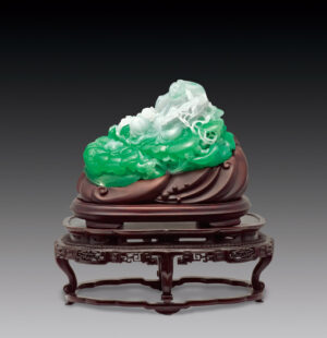 翡翠《荷叶观音》