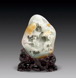 白玉《教子图》