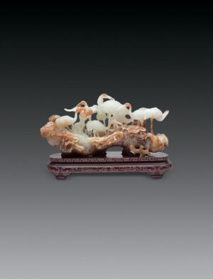 白玉《九鹤图》